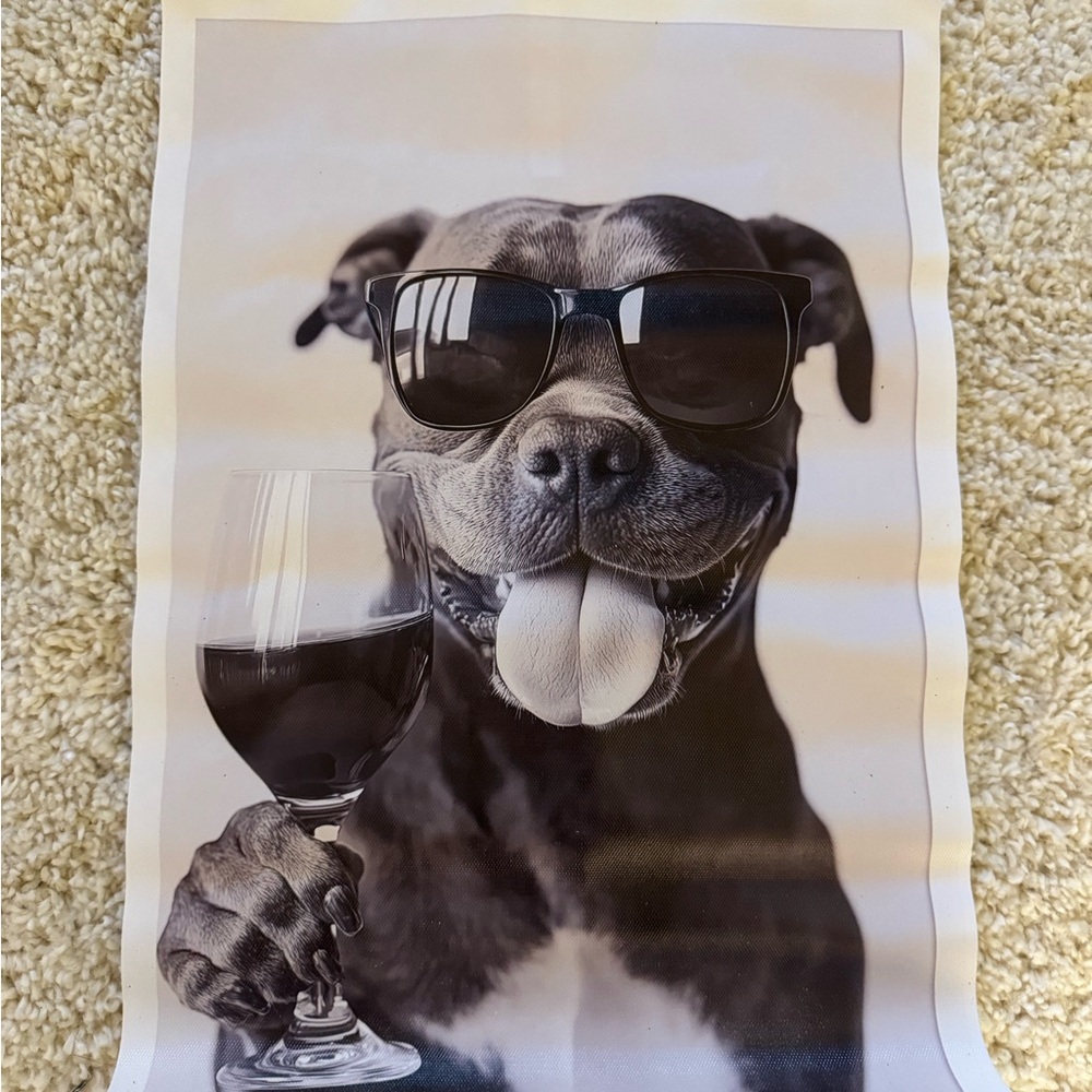 Stylish Dog Poster with Sunglasses